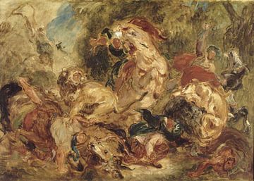 De leeuwenjacht, Eugène Delacroix