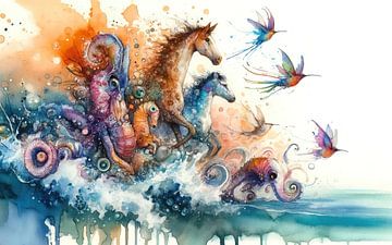Surreal Ocean Creatures by Chromatic Fusion Studio