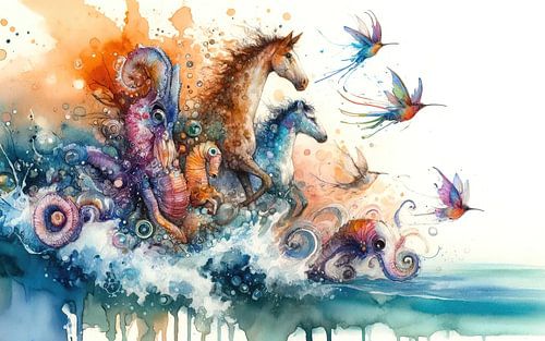 Surreal Ocean Creatures by Chromatic Fusion Studio