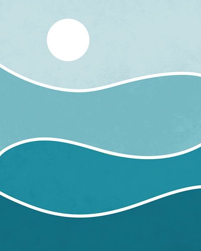 La mer en nuances de bleu