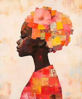 Colourful Portrait of an African Woman