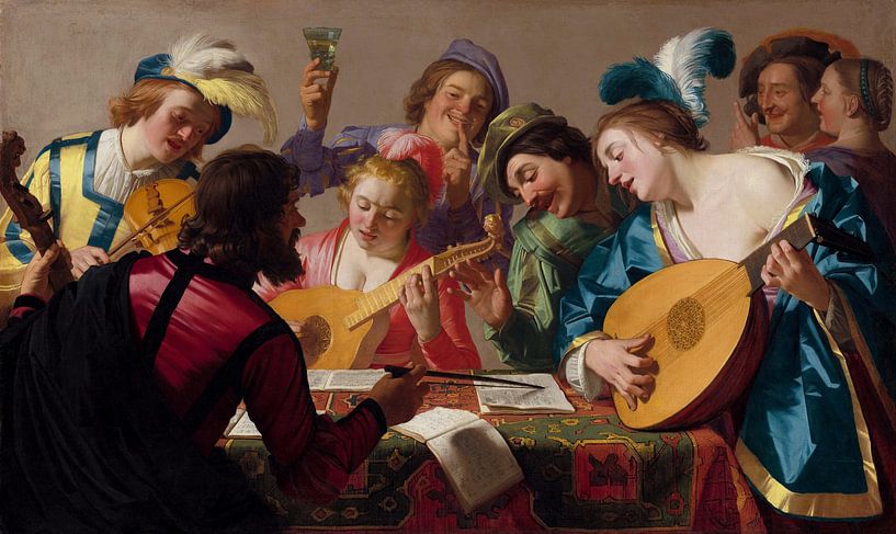 Konzert - Gerard van Honthorst, 1623 von Atelier Liesjes