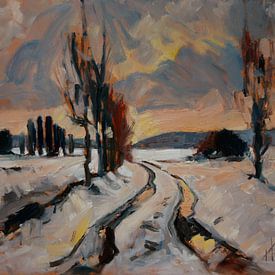 Verschneite Straße von Nop Briex