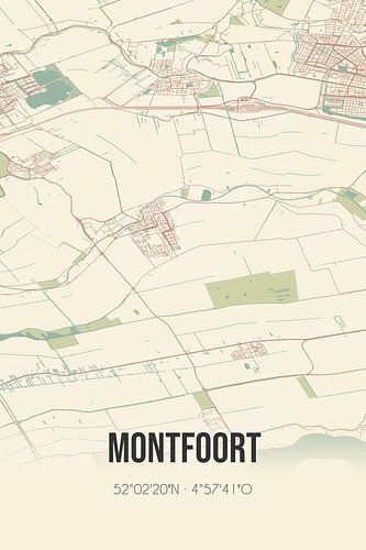 Alte Karte von Montfoort (Utrecht)