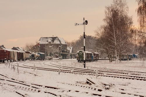 Treinstation Simpelveld in de sneeuw