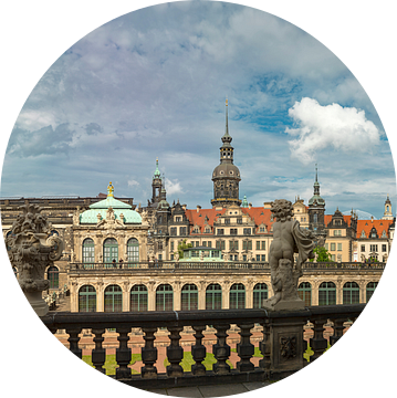 Het Zwinger met de Hofkirche, Dresden, Saksen, Duitsland, van Rene van der Meer