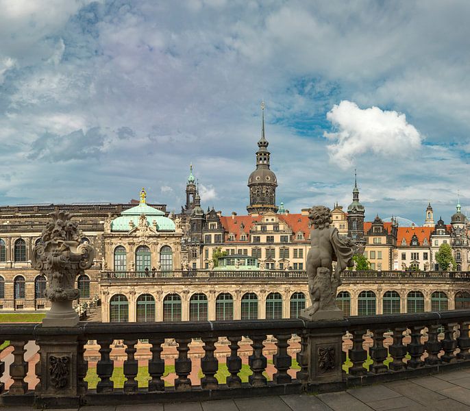 The Zwinger with the Hofkirche, Dresden, Saxony, Germany, by Rene van der Meer