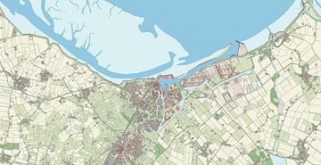 Map of Delfzijl