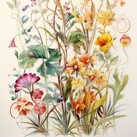 Farbenfrohe botanische Harmonie von IamHome Studio