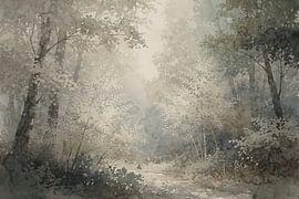 Sommerwald im Nebel von Mad Dog Art