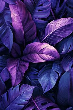 purple forest leaves by haroulita