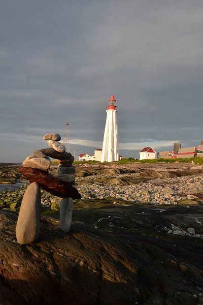 View from the lighthouse at the end of the day by Claude Laprise