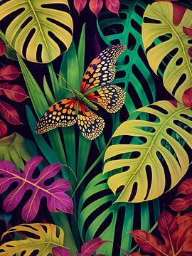 Sérénité botanique sur Mariëlle Knops, Digital Art