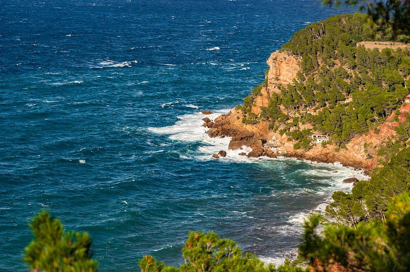 Kustuitzicht op Mallorca, eiland van Spanje, Middellandse Zee van Alex Winter