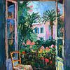 terrasse de style Matisse avec lumière du soleil sur Niklas Maximilian