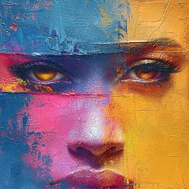 Gesicht Färbung Spiel von Kunst Laune