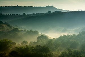 Tôt le matin dans le Val d'Orcia