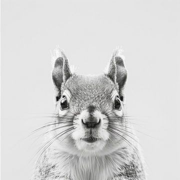 Eekhoorns - zwart-wit fotografie voor natuurliefhebbers van Poster Art Shop