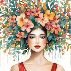 Reine-fleur forte sur BloomsArt