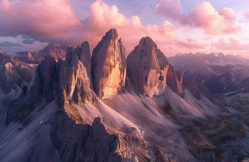 Dolomites in gold'nen light