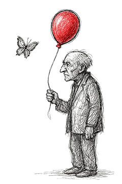 Red hovering, quiet life