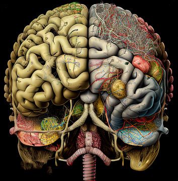 3D model van het menselijk brein, illustratie van Animaflora PicsStock