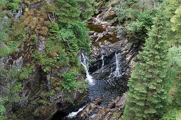 Plodda Falls ist ein Wasserfall 5 km südwestlich des Dorfes Tomich