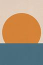 Ikigai. Abstract minimalist Zen art. Sun, Moon, Ocean III by Dina Dankers thumbnail