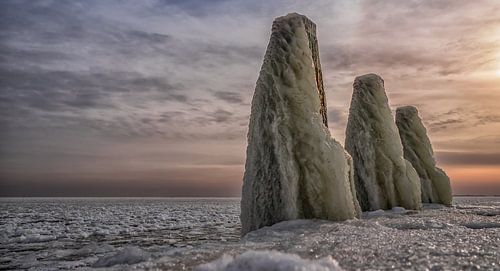 L'âge de glace sur l'IJsselmeer sur Natascha Worseling
