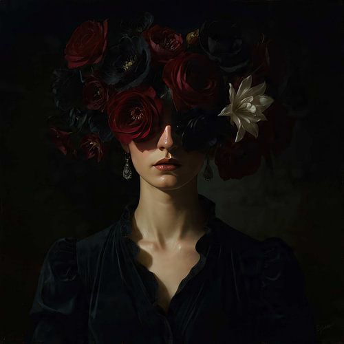 Fleurs l'encadrant