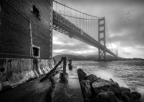 Fort Point in Schwarz und Weiß, San Francisco, USA
