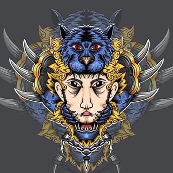 menschliches Gesicht wird von einer Katze umarmt