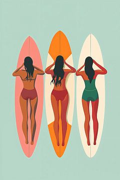 Surf Sisters in Pastel no.3 van Studio BB