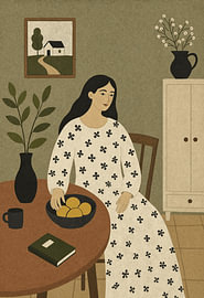 Quiet Moments in a Cozy Room by Winston Sobalvarro