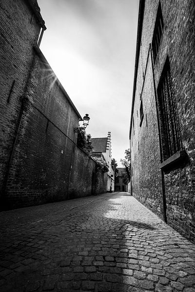 La ruelle de Bruges en noir et blanc par Mickéle Godderis