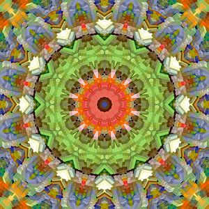 Mandala Frühlingsfarben Blocks