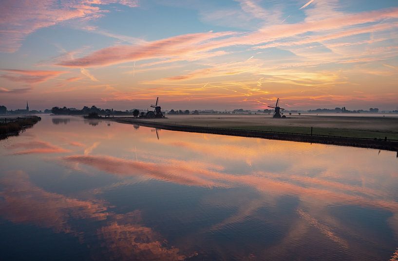 Zonsopgang in de polder van Kees van den Burg