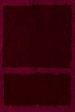 Abstrakte minimalistische Landschaftsmalerei in dunklem Terrakotta und Rosa von Abstrakte minimalistische Kunst