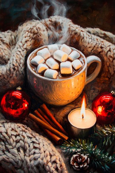 Hot chocolate Christmas by Poster Art Shop