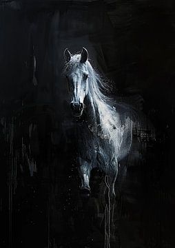 Schilderij Abstract Paard van Kunst Kriebels