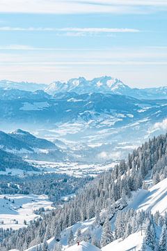 Uitzicht op de Säntis vanaf de Hochgrat in de winter van Leo Schindzielorz