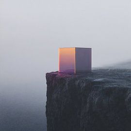 Cube Cliffside | minimal art by Nova Reynders