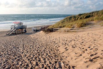 Uitzicht in de richting van het strand op Sylt van Martin Flechsig