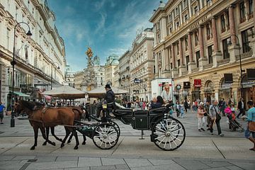 Vienne - Vue sur le Graben&quot ; avec une voiture à cheval sur Carl-Ludwig Principe