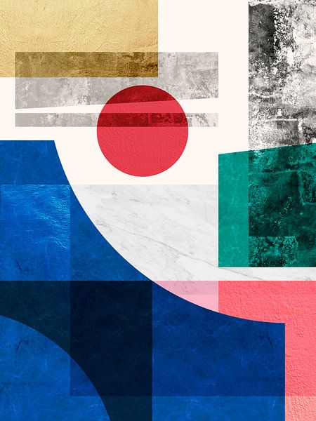 Geometrische collage 4 van Vitor Costa