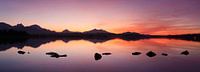 Zonsondergang bij Hopfensee, Allgäu van Markus Lange thumbnail