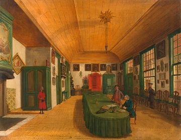 Interieur van de zaal van een genootschap te Leiden, Paulus Constantijn la Fargue