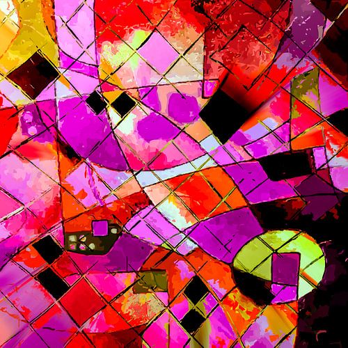 Modern, Abstract Digitaal Kunstwerk  Vormen en Lijnen