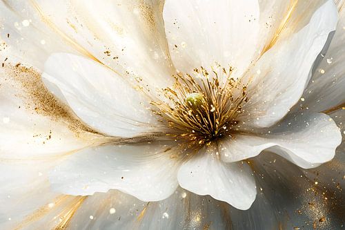 Luxe bloem in goud en wit