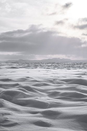 De eenzame vlakte Kalm rust sneeuw winter